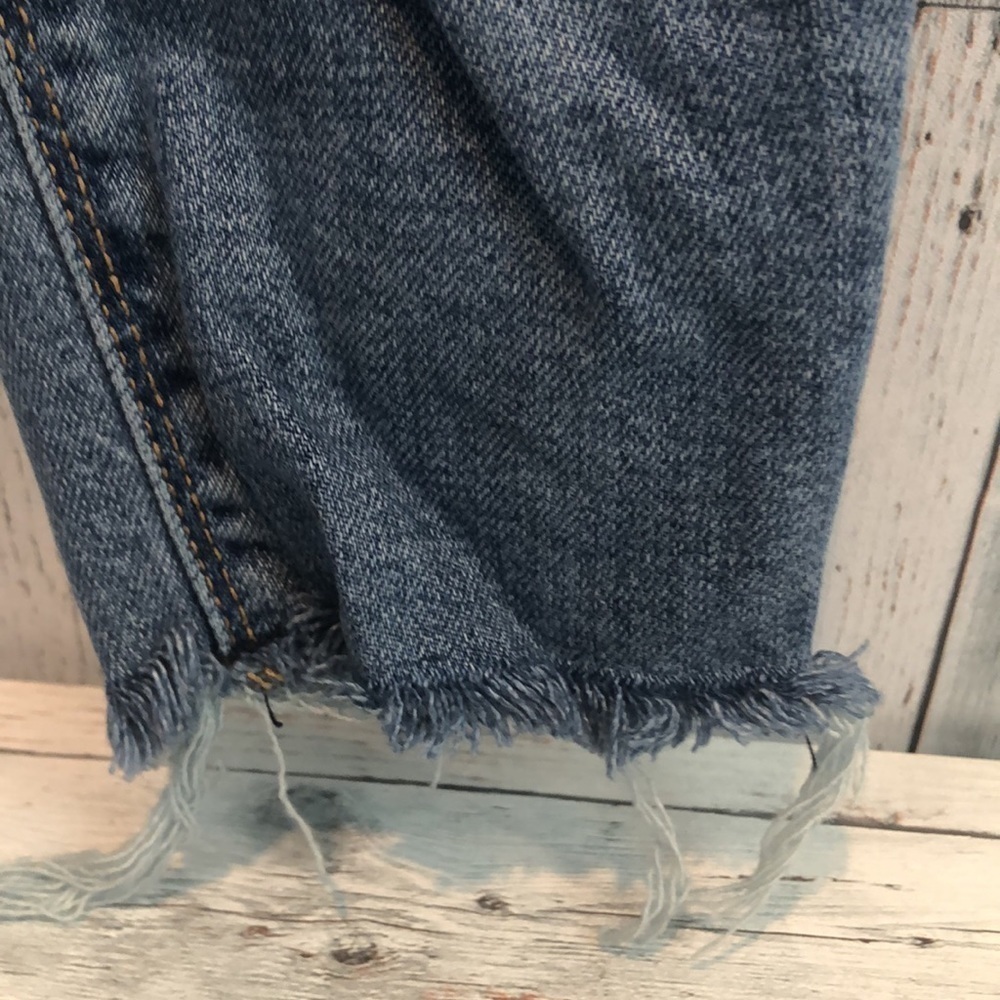 Hudson Nico Midrise Ankle Raw Hem Distressed Super Skinny 27 - Picture 7 of 13